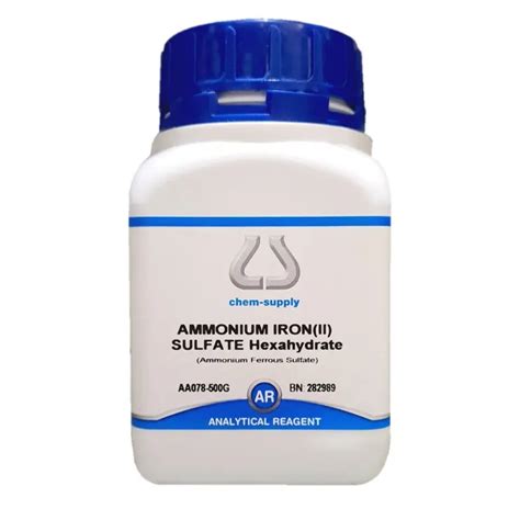 Ammonium Ironii Sulfate Ammonium Ferrous Sulfate 500g Ar Laboratory Analytical Reagent