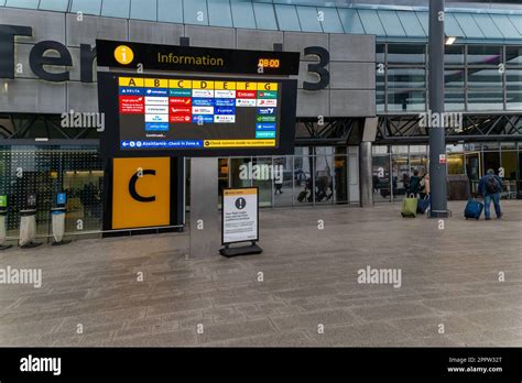 Information Display About Airlines Operating At Terminal 3 Building