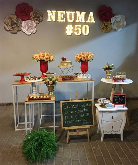 DECORAÇÃO PARA FESTA DE 50 ANOS 70 Ideias e Dicas Simples