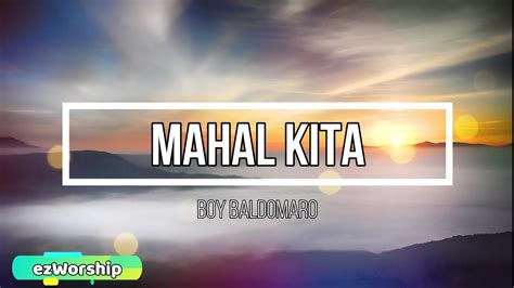 Mahal Kita Song Lyrics Boy Baldomaro Youtube