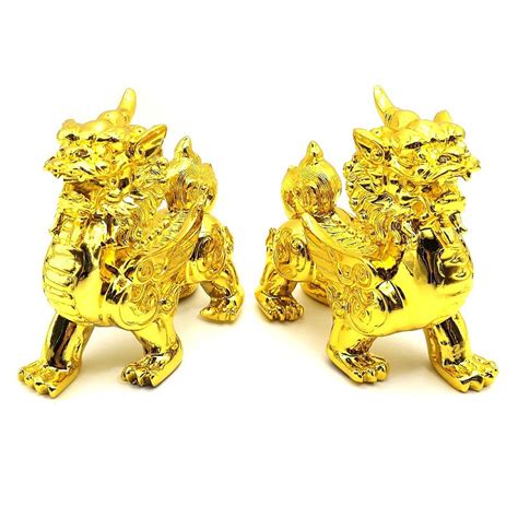 Golden Pair Of Feng Shui Piyao Pi Xiu Pixiu Pi Yao Pi Chiu