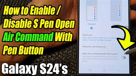 Galaxy S S Ultra How To Enable Disable S Pen Open Air Command