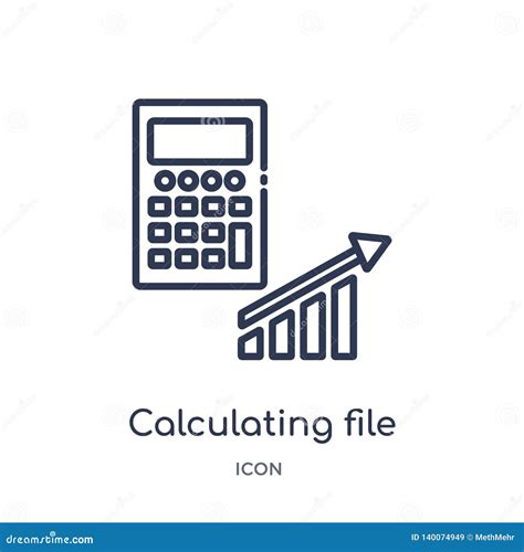 Linear Calculating Icon From Electronic Stuff Fill Outline Collection