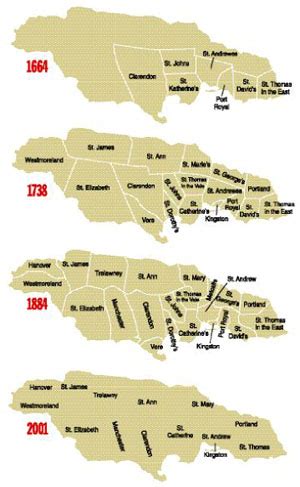 Detailed Map Of Jamaica Parishes