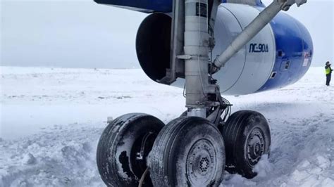 Russian TU-204-100S off the runway at Yakutsk Airport today. Only 5 ...