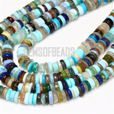 Unique Multi Disco Gemstone Multi Disco Smooth Heishi Tyre Etsy