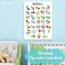постер Русский алфавит на стену в детскую комнату распечатать