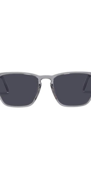 Le Specs Bad Medicine 55mm D Frame Sunglasses In Grey Smoke Mono Polarized