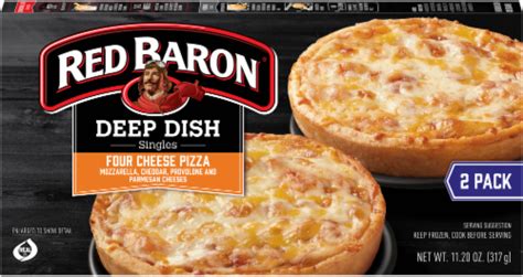 Red Baron Deep Dish Singles Four Cheese Pizza 2 Count 11 2 Oz Fred