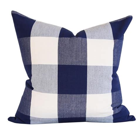 Buffalo Check Navy Pillow Tonic Living Navy Throw Pillows Throw