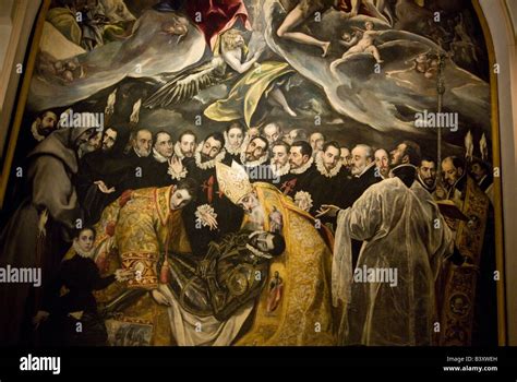 The Burial Of The Count Of Orgaz By El Greco Toledo Castile La Mancha