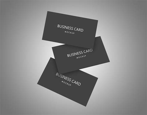 Premium Psd Business Card Mockup On Grey Background