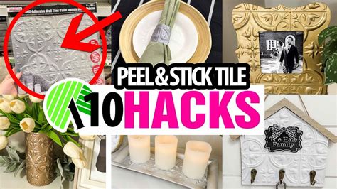 GRAB 1 PEEL STICK TILES From Dollar Tree For These 10 HIGH END HACKS