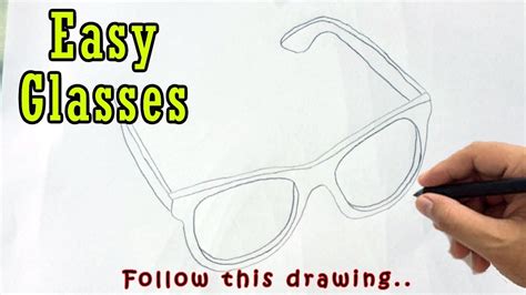 Glasses Drawing Easy How To Draw Sunglasses Step By Step Eyeglasses Sketch Tutorial Youtube