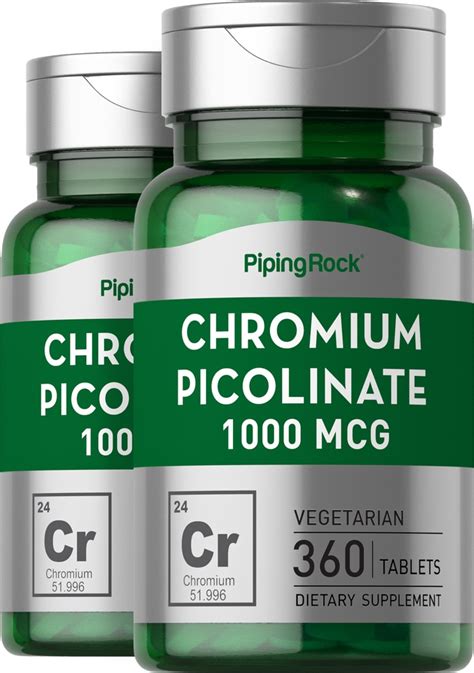 Chromium Picolinate 1000 Mg 360 Tablets Pipingrock Health Products