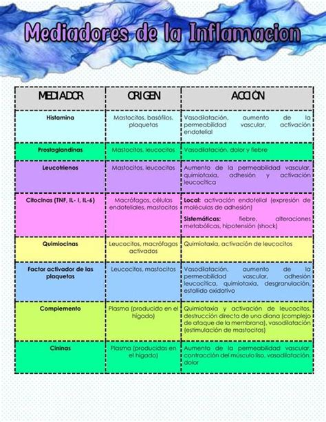 Mediadores De La Inflamaci N Imed Udocz