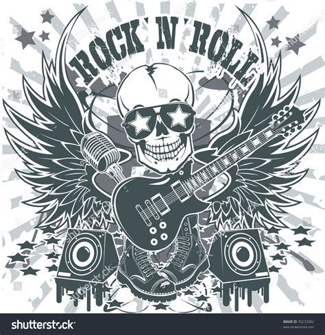 Rock N Roll Symbol Stock Vector 76232002 Shutterstock