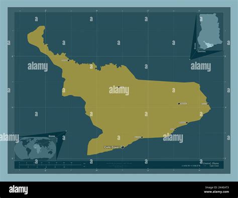 central region  ghana solid color shape locations  names