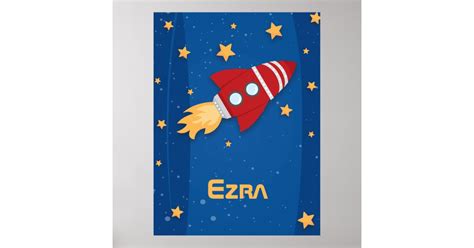 Rocket Ship Poster Zazzle