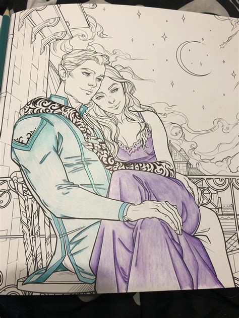 Current Try At This Scene From A Court Of Thorns And Roses Coloring Book By Sarah J Maas R