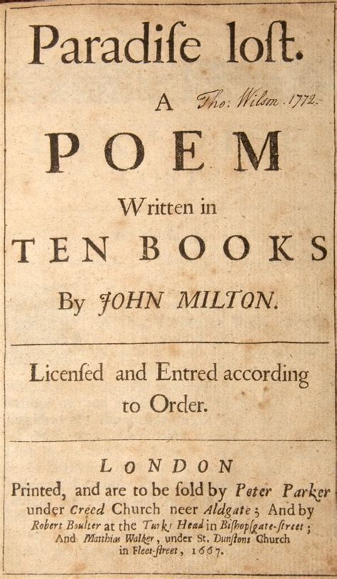 John Milton – Paradise Lost, Book 9 | Genius