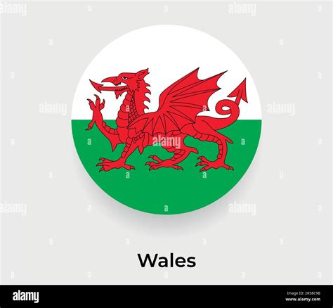 Wales Flag Bubble Circle Round Shape Icon Vector Illustration Stock Vector Image And Art Alamy