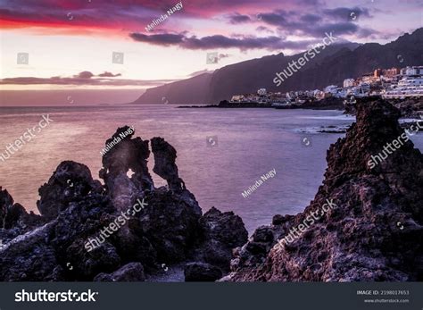 Puerto De Santiago Los Gigantes Sunset Stock Photo 2198017653 ...