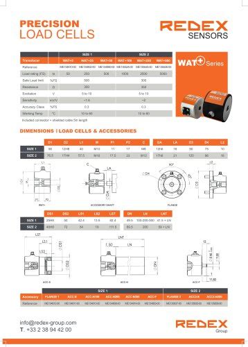 Wat Precision Load Cells Redex Group Pdf Catalogs Technical