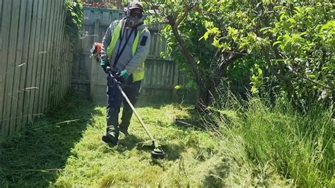 Overgrown Grass Lawn Mowing Youtube