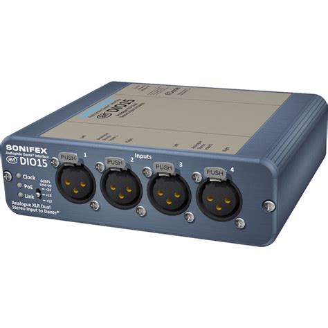 Sonifex AVN-DIO15 4 Analog XLR Inputs to Dante Converter