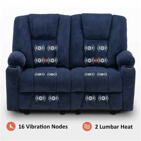 Mcombo Fabric Power Loveseat Recliner Electric Reclining Loveseat Sof