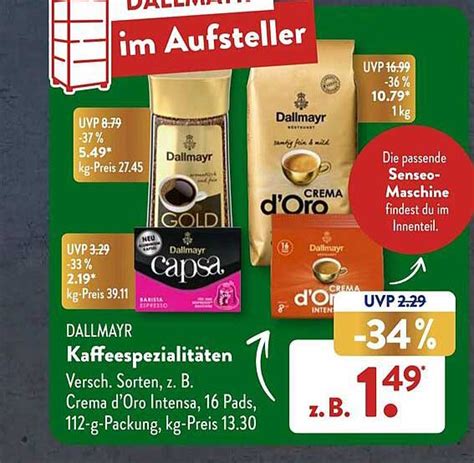 Dallmayr Kaffeespezialitäten Angebot Bei Aldi SÜd 1prospekte De