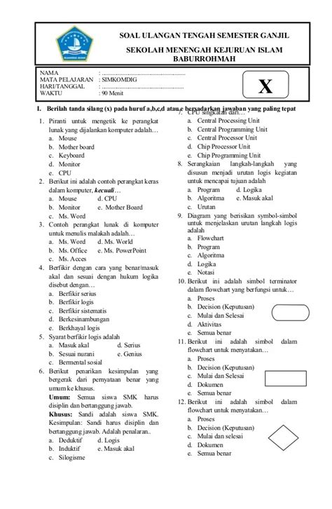 Soal Soal Fisika Kelas 12 Semester 1 Latihan Soal Soal Ujian Penilaian Akhir Semester 1 Fisika