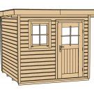 Abri de jardin en bois 170 8 5 m² Aspect brut 28 mm d épaisseur