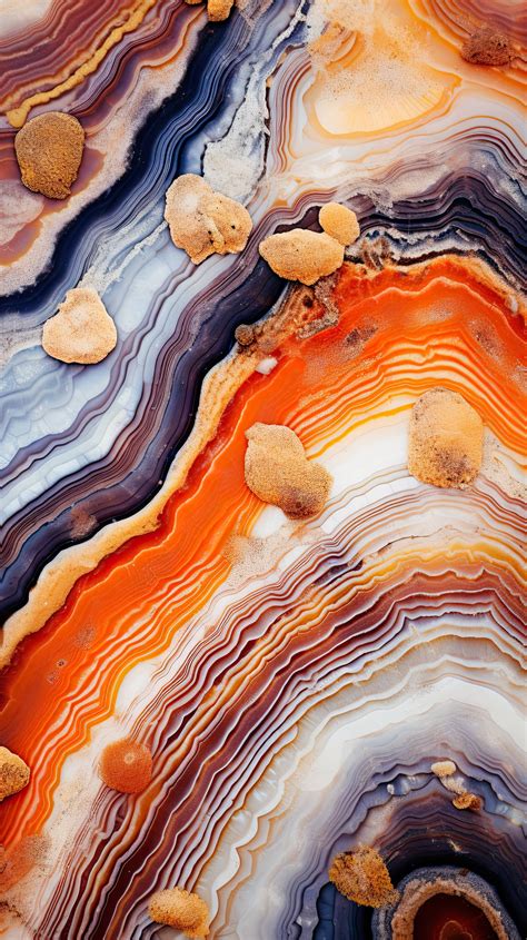 Probing The Intricate Bands Of Agate Stone A Compelling Abstract