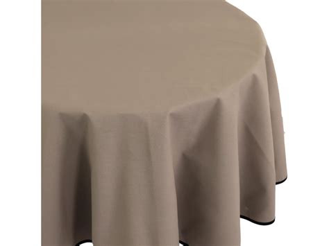 Nappe Ovale 180x300 Cm DIABOLO Marron Tourterelle Traitement Teflon