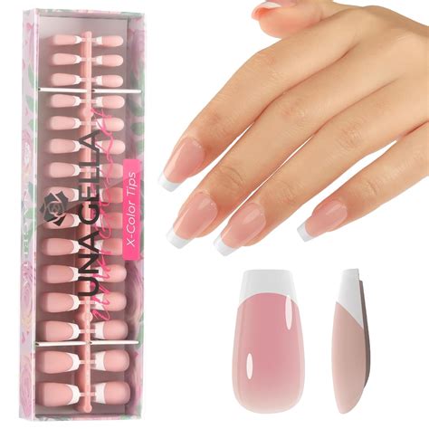 Amazon Una Gella French Gel Nail Tips Pcs French Tips Press On