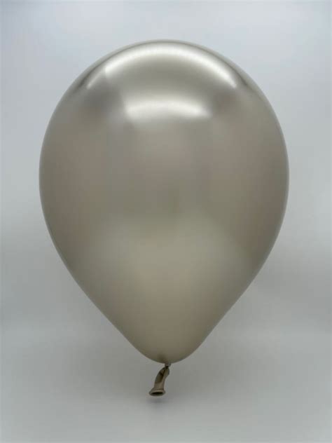 18 Kalisan Latex Balloons Mirror White Gold 25 Per Bag Bargain