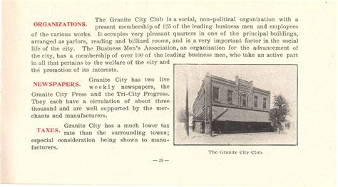 Granite City Booklet Page Six Miles Of Local History Flickr