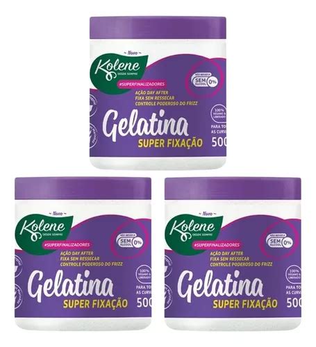 Gelatina Capilar Kolene G Super Fixa Ao Kit C Un Mercadolivre