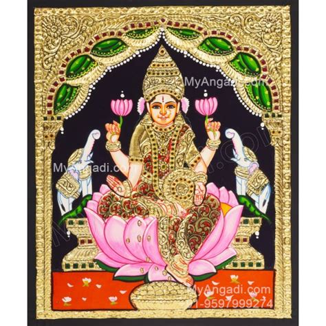 Gajalakshmi Tanjore Painting