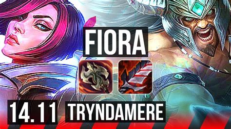 Fiora Vs Tryndamere Top Solo Kills Winrate Kr Grandmaster