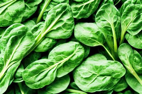 Premium Photo Fresh Green Spinach Leaves For Salad Preparation With