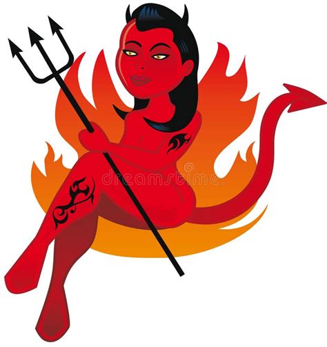 Female devil beauty stock vector. Illustration of artistic - 27168647