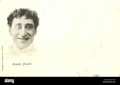 Portrait Of Ermete Novelli 004 Italian Silent Cinema Era Actor Stock