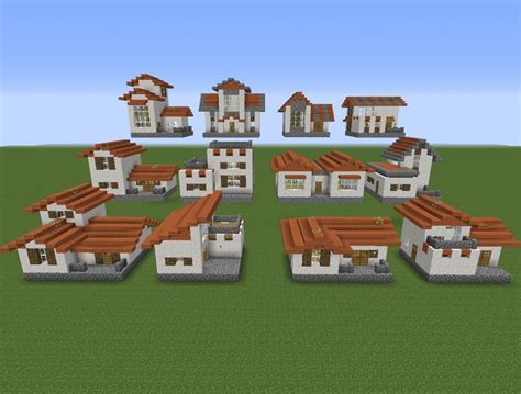 12 House Designs X 2 Building Styles 24 Unique Houses Minecraft