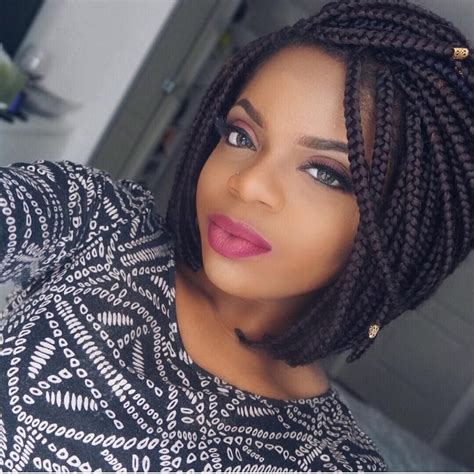 African Beauty 105 Bob Braids Braided Hairstyles Short Box Braids