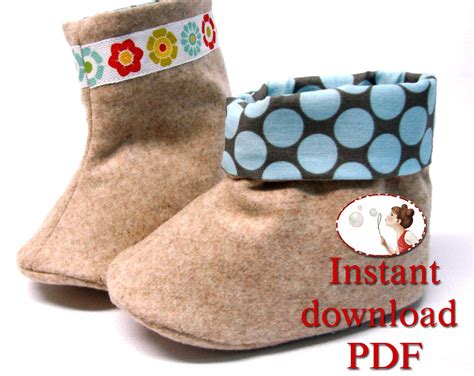 Baby Boots Sewing Pattern Instant Download Pdf Baby Shoes