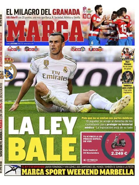 La Portada Del Diario Marca 28 10 2019