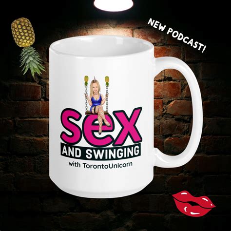 Sex And Swinging With Torontounicorn Podcast Logo White Glossy Mug